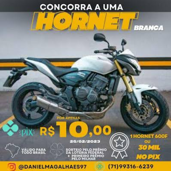 Honda Hornet ou R$ 40 mil no Pix